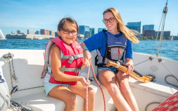 Girl Sailing Boating Piers Park