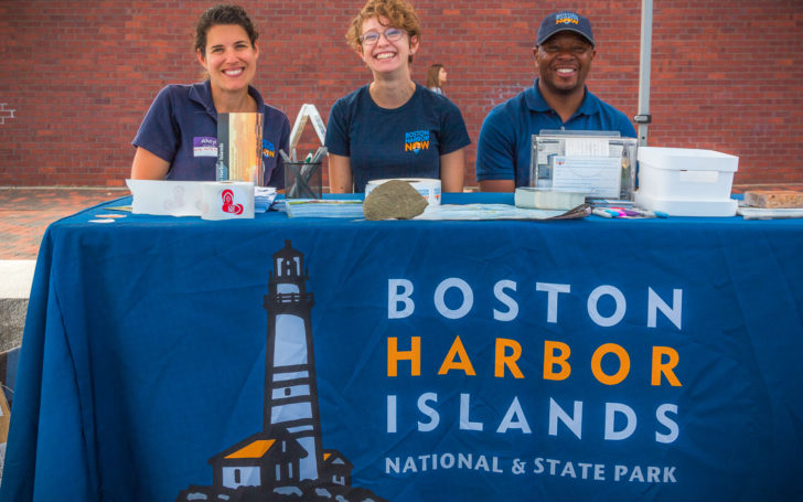 Boston Harbor Now Staff at BHI table