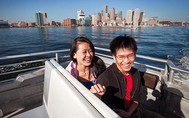 Group on Boston Harbor Ferry